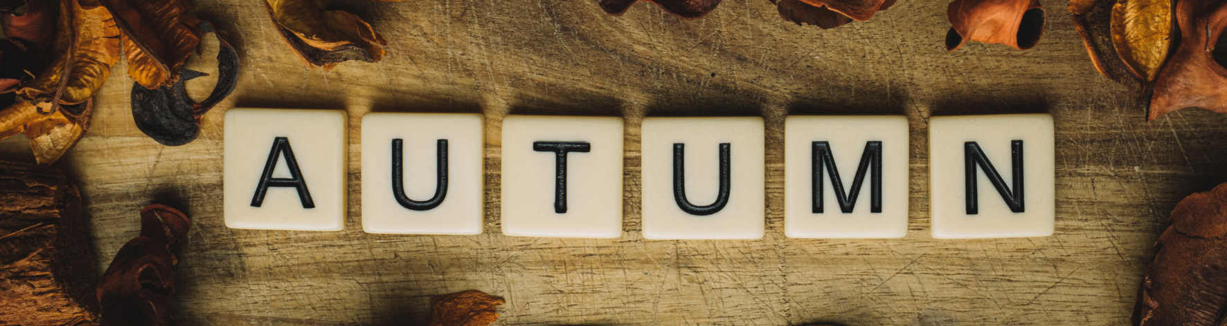 Autumn Aluminium Bookmark – 15×4 cm Scrabble Tile Fall Design