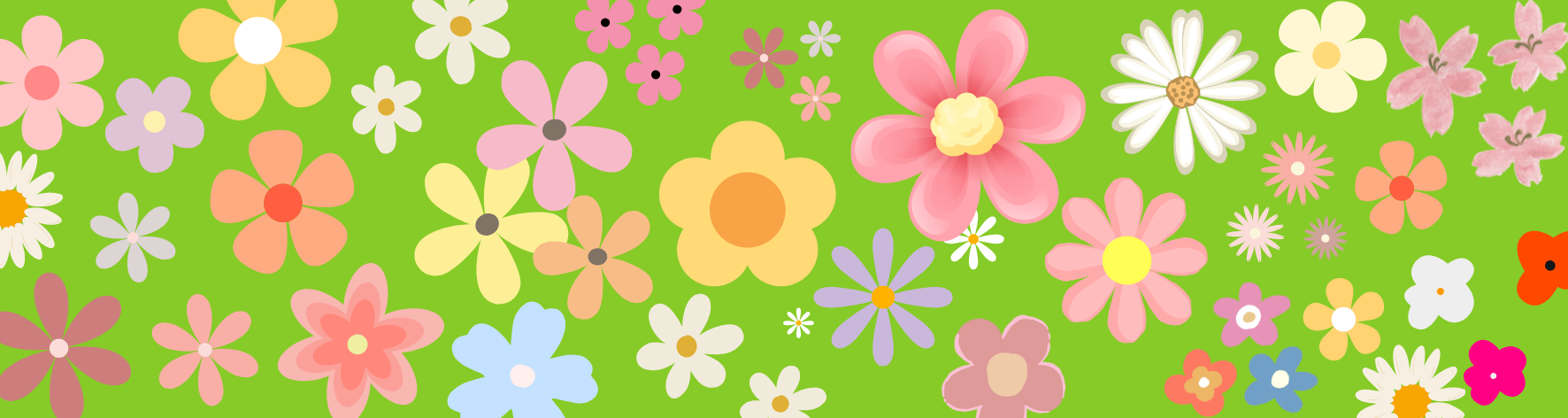 Pastel Flower Garden Bookmark - 15×4 cm Aluminium Bookmark