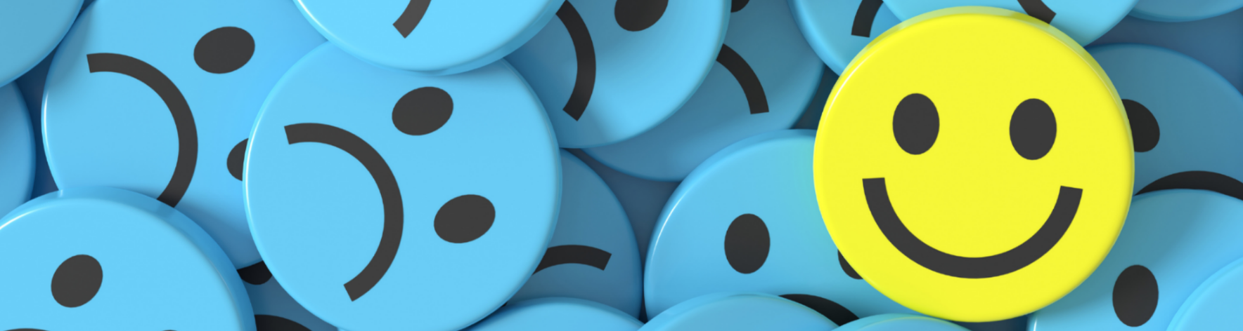 Smiley Faces Bookmark (Blue + Yellow Happy Face)